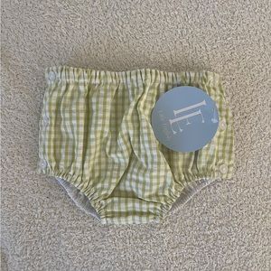 Little English Green Gingham Seersucker Diaper Cover